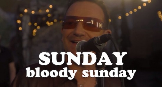 screenshot from sunday bloody sunday youtube clip